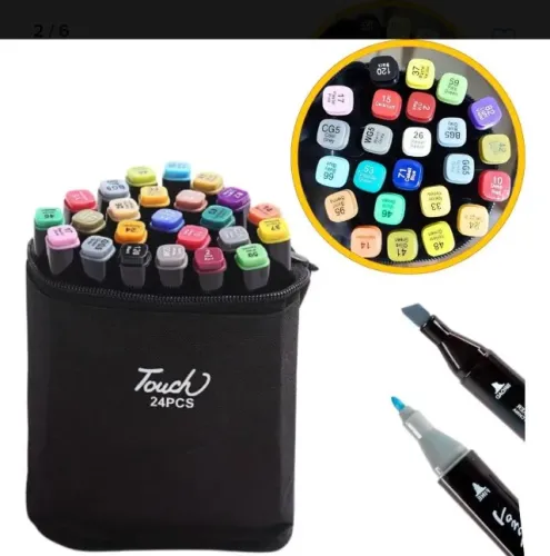 Kit 24 Canetinhas Com Bolsa