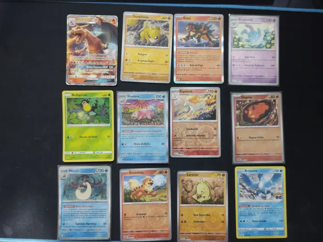 Lote 12 Cartas Pokémon