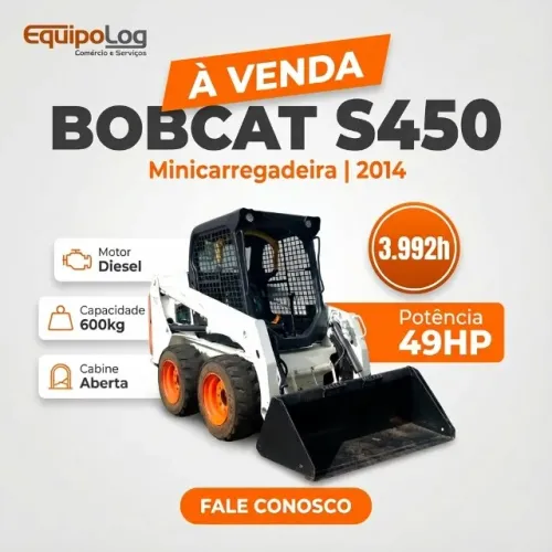  Minicarregadeira Bobcat S450 à Venda - Potência, Versatilidade e Desempenho