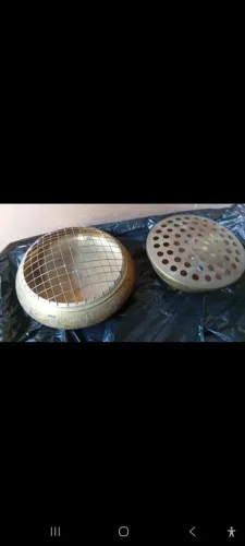 Floreira +incensário em bronze (2 peças)