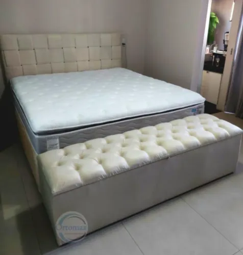 Cama Box Queen com Baú e Cabeceira