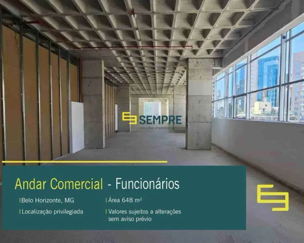 Andar comercial para alugar no Funcionários  History Corporate - BH