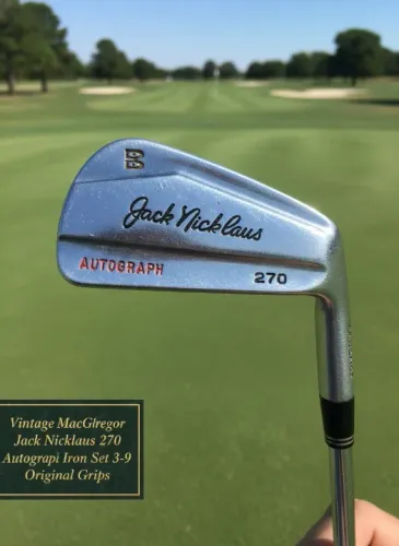 DECORAÇÂO Vintage  Jack Nicklaus Autógrafo 270  de Ferro 3-9 / Punho Original