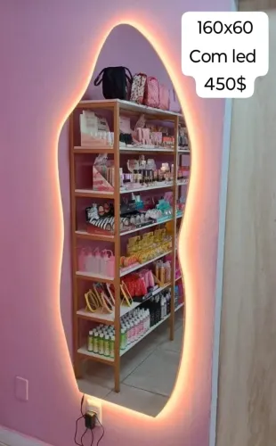 Espelho com LED 160x60cm - Design Moderno