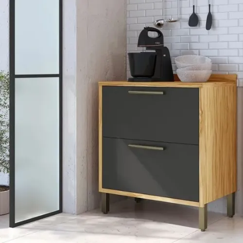 Balcão 80cm em MDF Syrah 1 Porta Basculante e 1 Gaveta