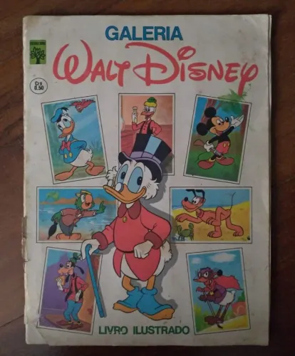 Álbum de figurinhas ilustrado - galeria Walt Disney 1976