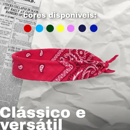 Bandana Clássica e Versátil - Diversas Cores