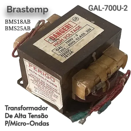 TRANSFORMADOR DE ALTA TENSÃO PARA MICRO-ONDAS CÓDIGO; GAL700U-2 BRASTEMP E OUTRAS MARCAS
