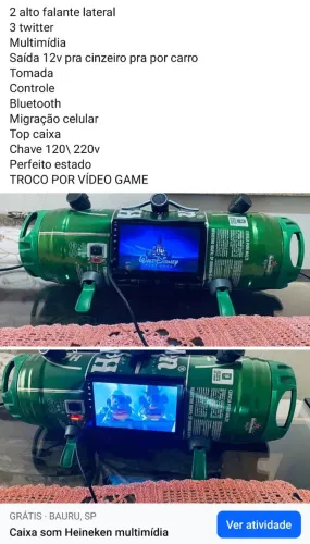 Som Heineken multimídia troca vídeo game 