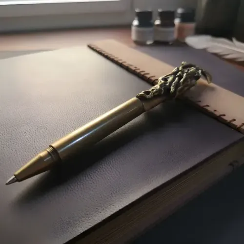 Caneta Latão Artesanal Phantom Unica Colecionavel Latao  (vietnã)