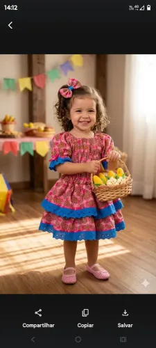 Vestido junino infantil