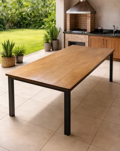 Mesa jantar madeira maciça jequitibá nova