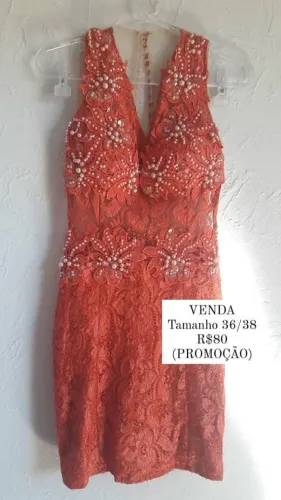 Vestido de Festa Curto Laranja
