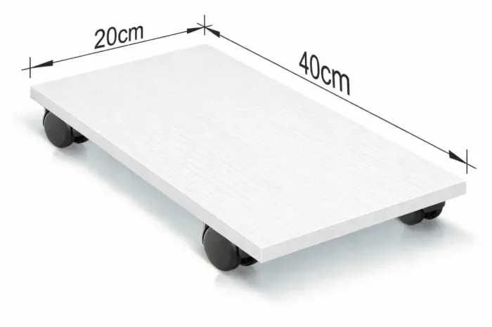 Suporte Para CPU em MDF Branco Com Rodinhas - Fabricação Própria 