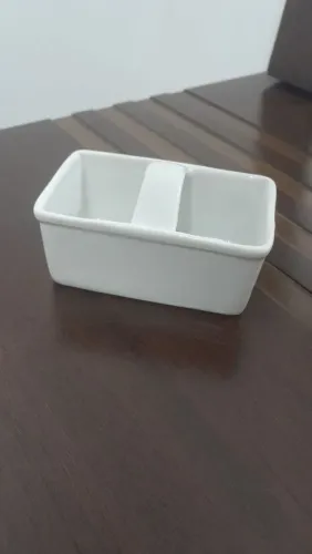 Porta sachês de porcelana para adoçante ou açucar