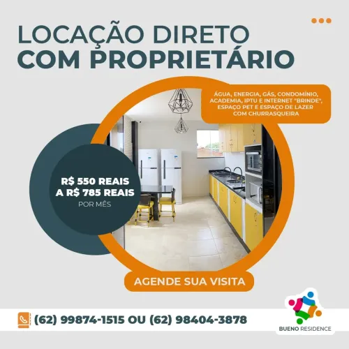 Aluguel de quarto mobiliado com tudo incluso, internet ew academia à disposição para todos