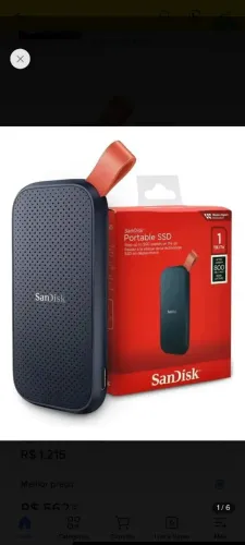 Hd externo sandisk 1TB de memoria interface SSD portátil velocidade de leitura 800 mgb
