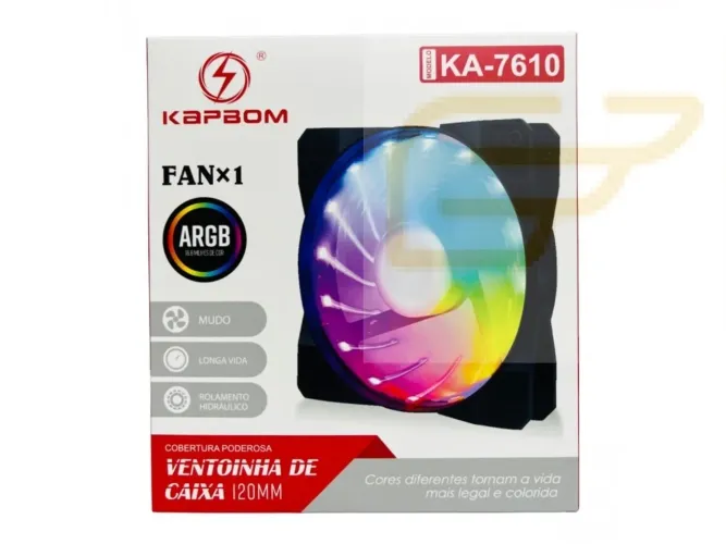 COOLER PARA PC 120MM COM LED RGB KAPBOM