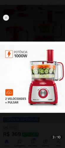 Multiprocessador Mondial turbo 9 em 1