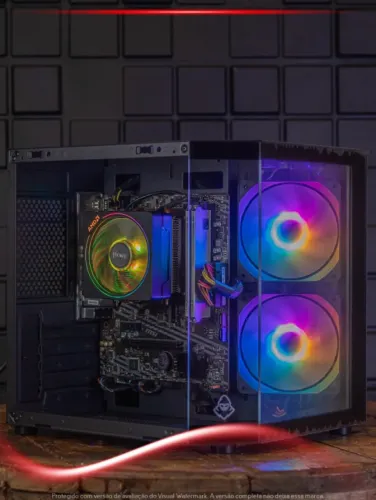 Desktop Gamer Ryzen 5 5600G, 16GB, SSD 960GB, Fonte 500W, Gabinete Mancer CV700L