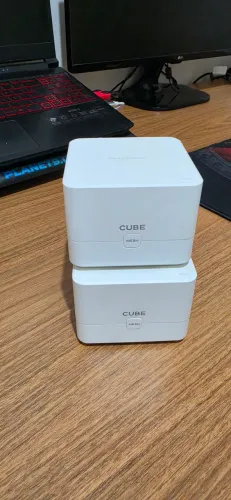 Kit 2 Roteadores Cube Mesh AC1200 Fast Multi - RE165)