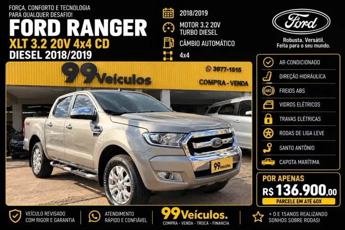Ford Ranger XLT 3.2 20V 4X4 CD Diesel Aut. 2019