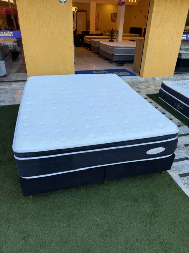 Cama box Queen MAXFLEX LÁTEX SEMINOVO TOP - Entrego!