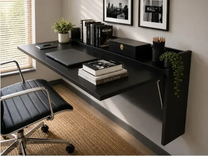 Mesa De Escritório Dobrável Multifuncional. L100cm x P60cm x 53cm