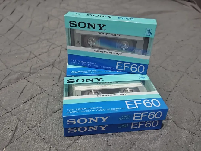kit fitas cassete sony ef60 60 minutos made in japan - estoque atual 12 unidades