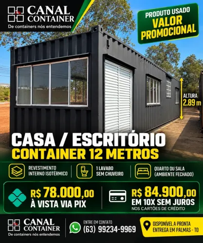 CASA CONTAINER PRONTA ENTREGA PALMAS