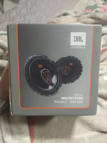 Kit auto falante 6" jbl triaxial 80 rms com modulo 400.4 com fios e cabo para instalação