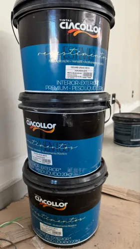 3 baldes Tinta ciacollor hidrorepelente inovare grano médio granelli PRATA ENVELHECIDO 
