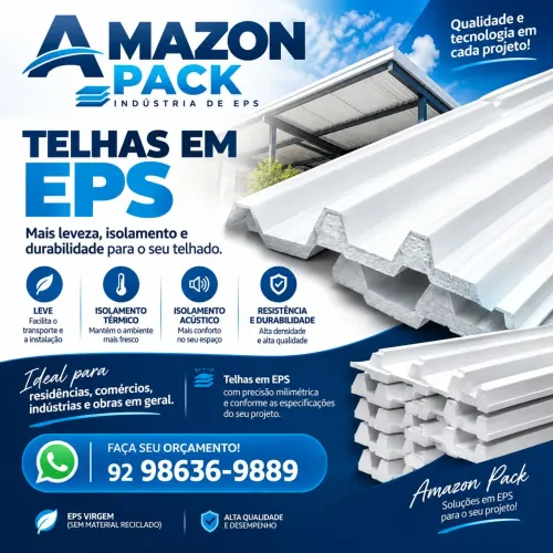Telhas em EPS direto de Fábrica