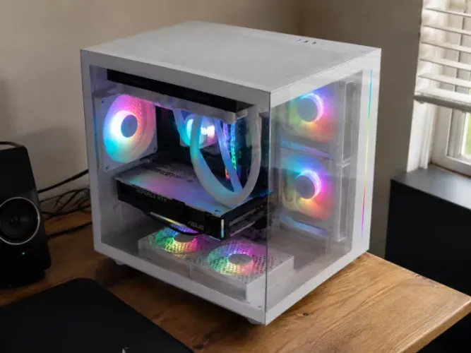 Gabinete Gamer Aquário Branco com Vidro Temperado - Usado, Ótimo Estado