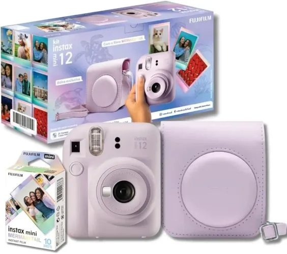 Kit Câmera Instax Mini 12 com pack 10 fotos