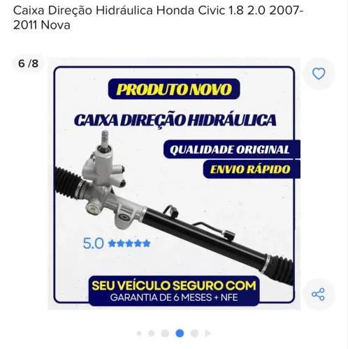 CAIXA DE DIREÇÃO CIVIC 2007-2011 NOVA