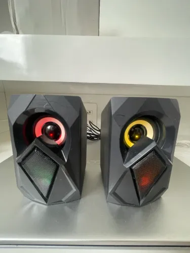 2 caixas de som gamer para Pc 