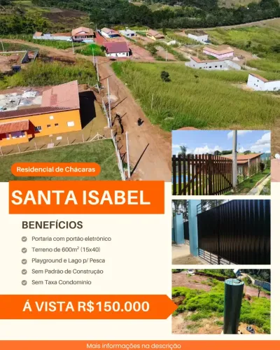 Lote de 600m² em residencial com lago para pesca e área de lazer