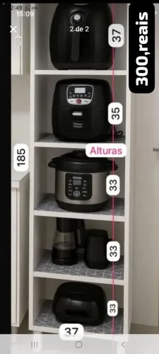 EXPOSITOR CM PRATELEIRAS MULTIUSO MDF NOVO