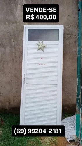 Porta de alumínio pra sala 80 por 2,10