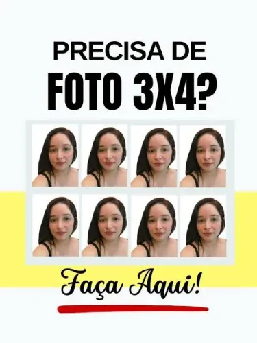 Trabalhamos cm foto pra documento 3×4
