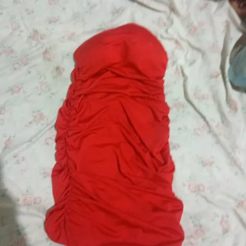 Vestido vermelho tomara que caia