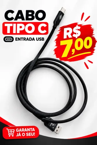 Cabo tipo c entrada USB