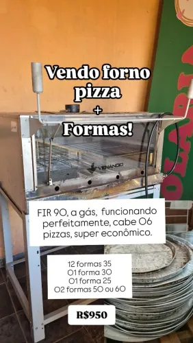 Vendo Forno Venâncio +formas de pizza