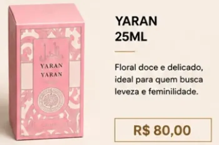 Perfume Árabe Yaran 25ml