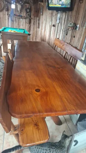 Mesa para churrasco madeira 