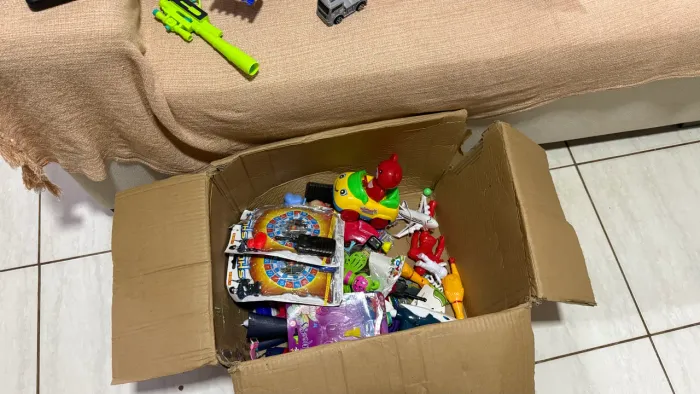 Vendo esses brinquedos de menina e menino