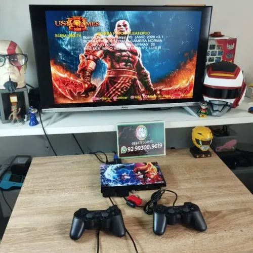 Ps2 tunado cheio de jogos 70 jogos