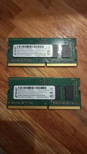 Notebook Memoria, 4 gigas cada um Memoria notebook 4gb ddr4 Smart 1RX16 PC4-3200AA-SC0-11