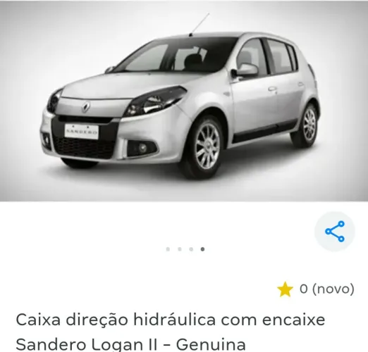 Caixa de direção hidraulica sandero logan 2013 em diante.